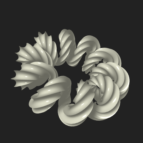 Hélice torique spiralée